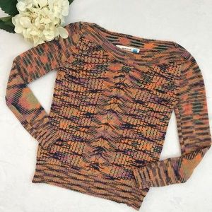Anthropologie Multicolor Open Knit Sweater